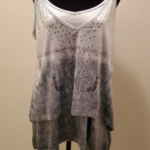 Silky Strappy Ocean print tank